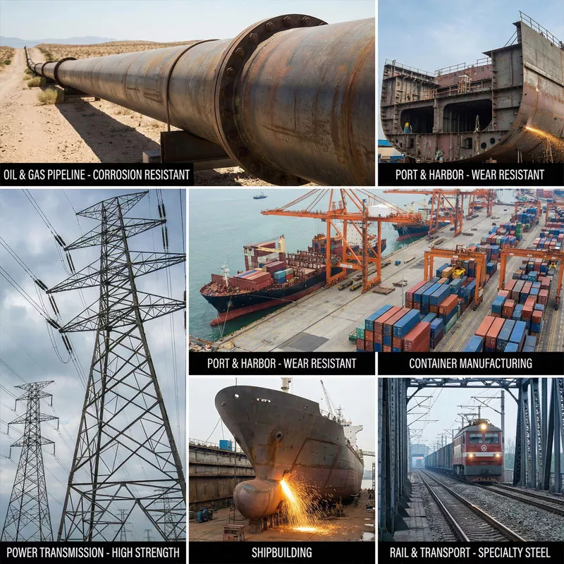 Penerapan pelat baja di bidang energi dan transportasi